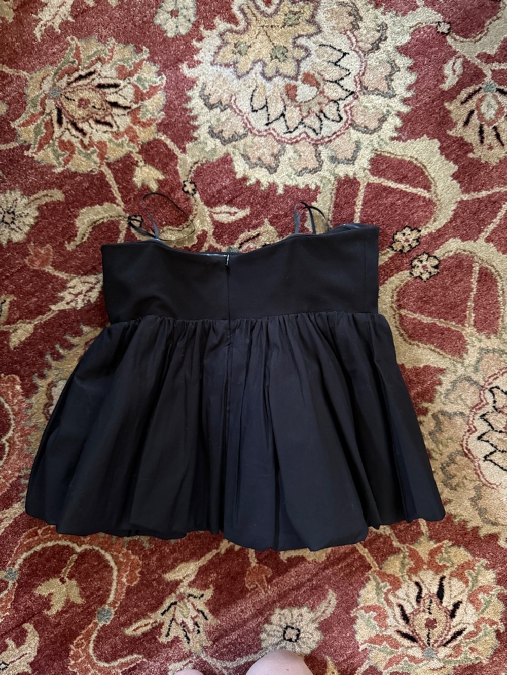 Reformation Black Strapless Peplum Top - Picture 5 of 5